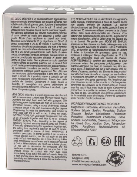 Envie Tecnic Deco Meches Protein Polvere Decolorante Blu Antigiallo 500 gr 