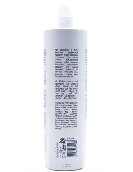 Envie Reflex Shampoo Antigiallo per capelli biondi, grigi o colorati 1000 ml