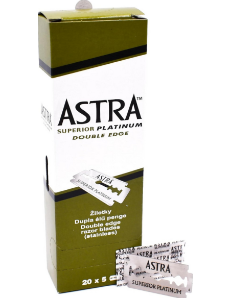 Astra lame superior platinum doppio filo professionali 100 pezzi