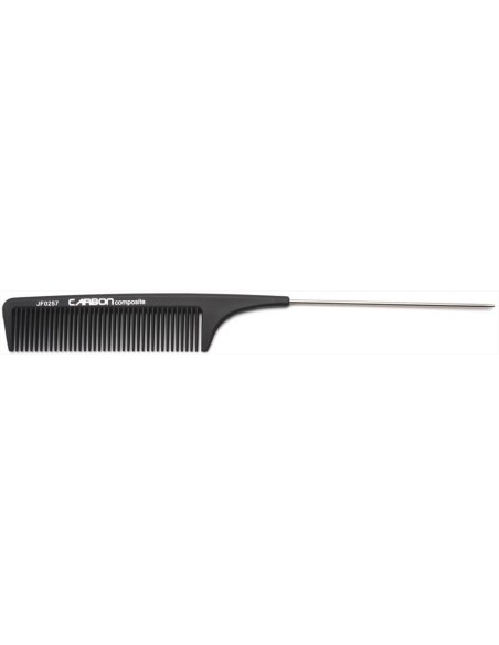 Carbon Composite Pettine Coda in metallo mod. JF0257 Nero