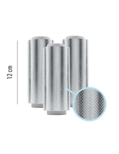 Hairon Rotolo alluminio goffrato 12 cm 14 micron 
