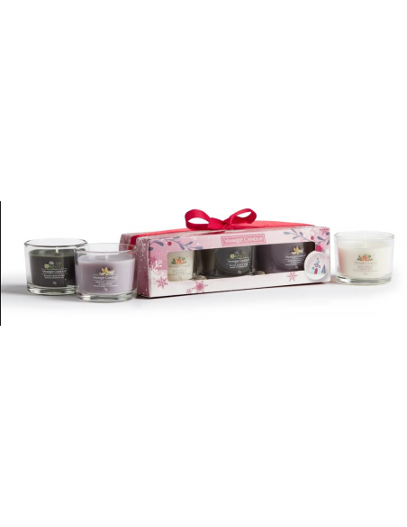 Yankee Candle Candele Votive Vetro Snow Globe Wonderland Mix 3 pz 