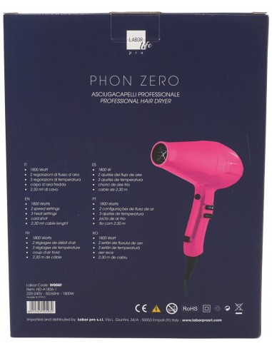 Labor Zero Phon professionale fucsia 1800 watt