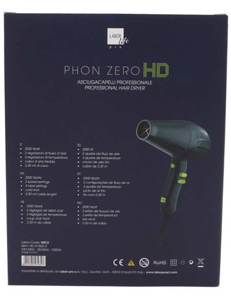 Labor Zero Pro Hd phon professionale grigio 2000 watt