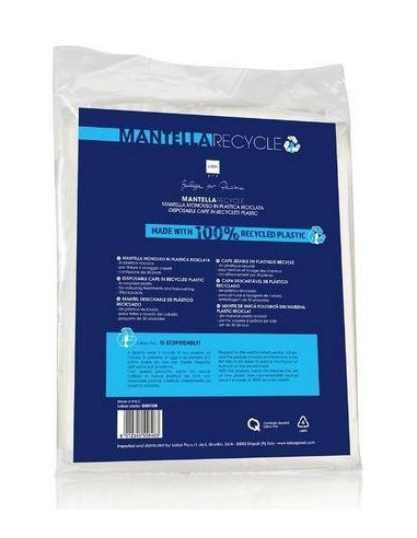 Labor Mantellina Monouso Bianca in PE Riciclato...