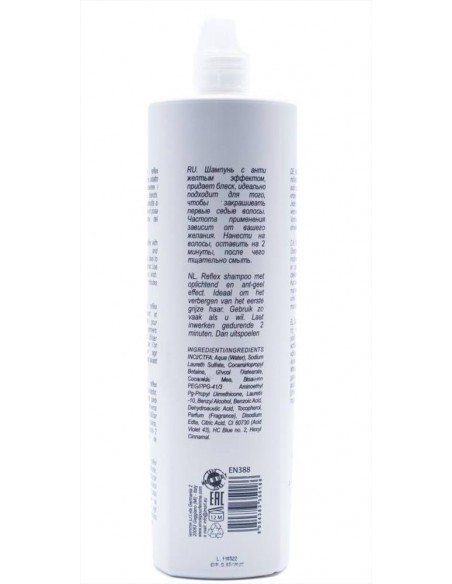 Envie Reflex Shampoo Antigiallo per capelli biondi, grigi o colorati 1000 ml
