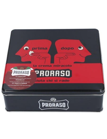 Proraso "la crema miracolo" Kit rasatura rosso 3 prodotti