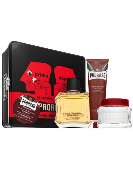 Proraso "la crema miracolo" Kit rasatura rosso 3 prodotti