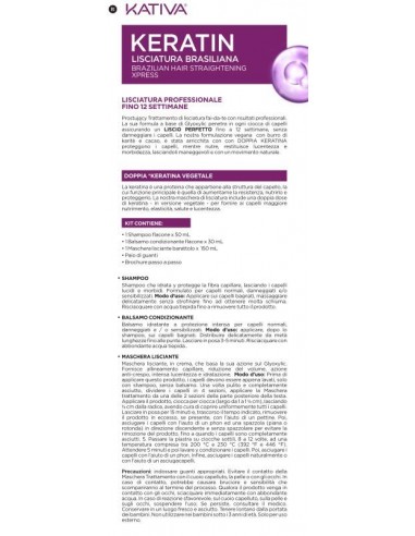 Kativa Keratin Liscio Brasiliano Xpress 3 pz