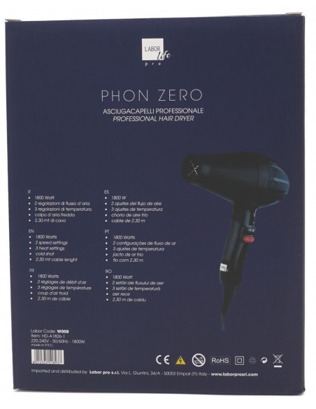 Labor Zero Phon professionale nero 1800 watt