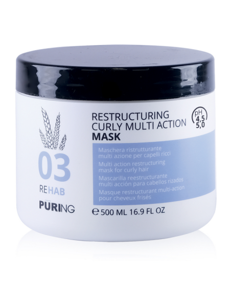 Puring 03 Rehab maschera ristrutturante multi azione per capelli ricci 500 ml