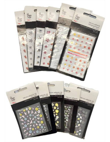 Decori per nail art assortiti - Set 3 pezzi...