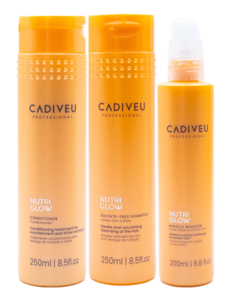 Cadiveu Nutri glow set nutrizione, morbidezza e lucentezza con omaggio