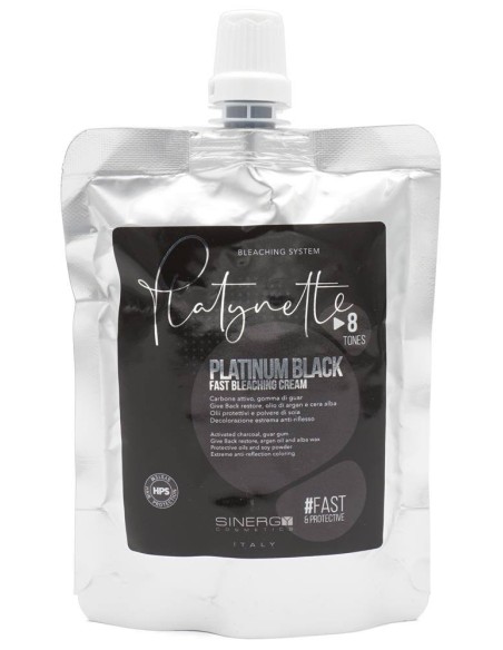 Sinergy Platinum Decolorante Nero in crema al carbone attivo vegetale 250 gr